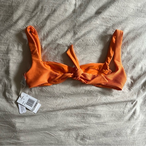 L*Space Eco Chic Repreve® Nikita Bikini Top Orange Small NWT - Picture 5 of 6